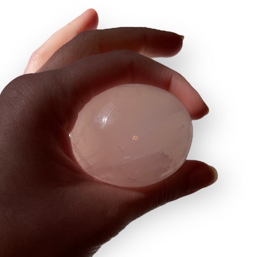 Rose Quartz Palm Stone #2